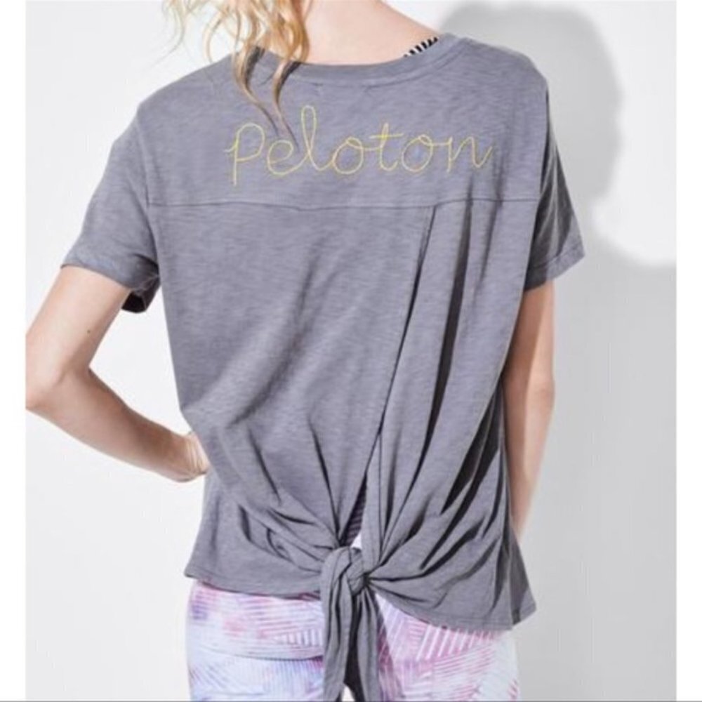 NWOT Peloton Embroidered Back Tie Top